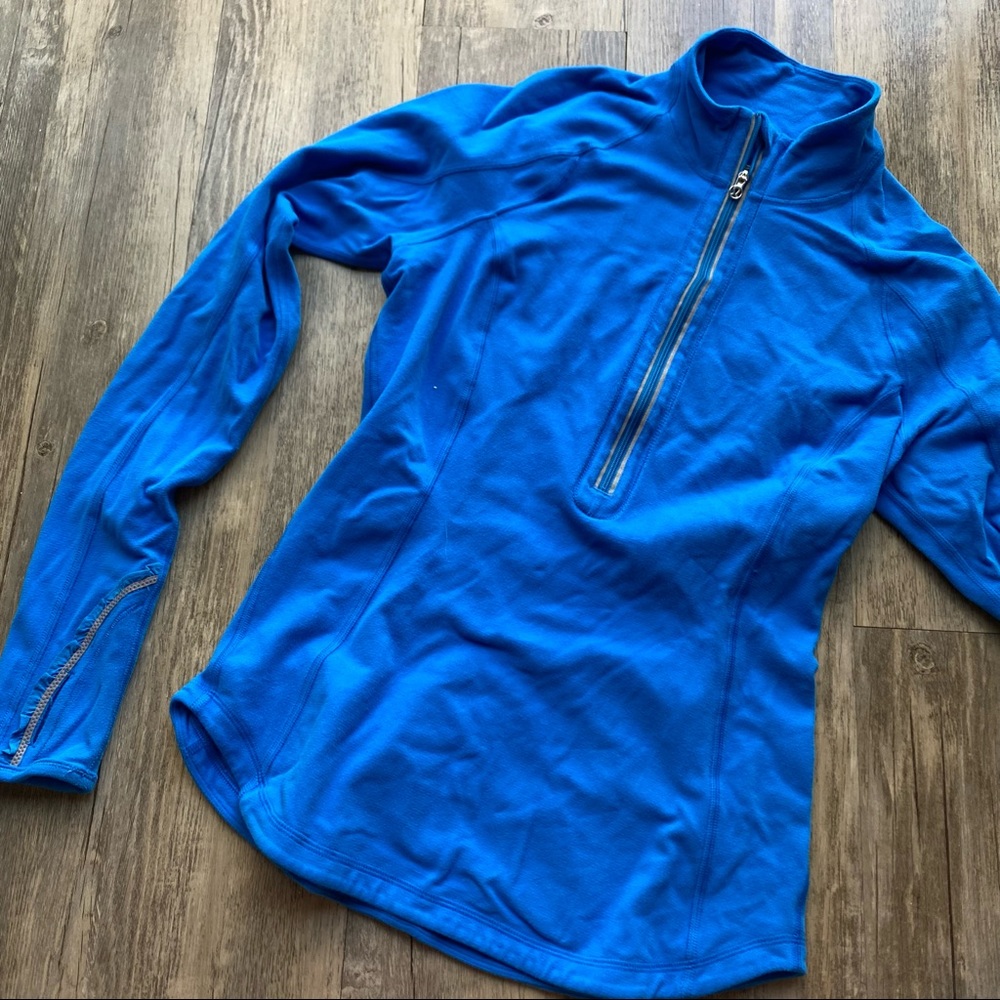 Blue Lululemon 1/2 Zip Long Sleeve Sweater